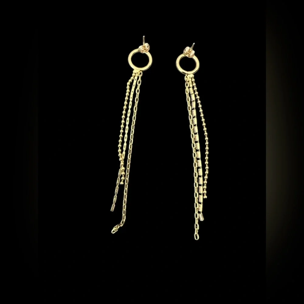 18k Gold Plated Dangling Earring - Picture 4 of 6